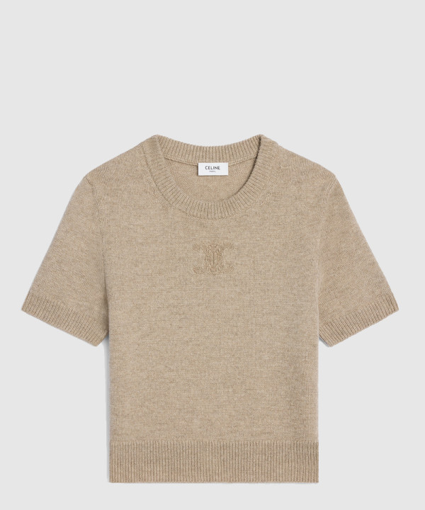 [CELINE-셀린느]숏 슬리브 스웨터 헤리티지 캐시미어 RX08J3