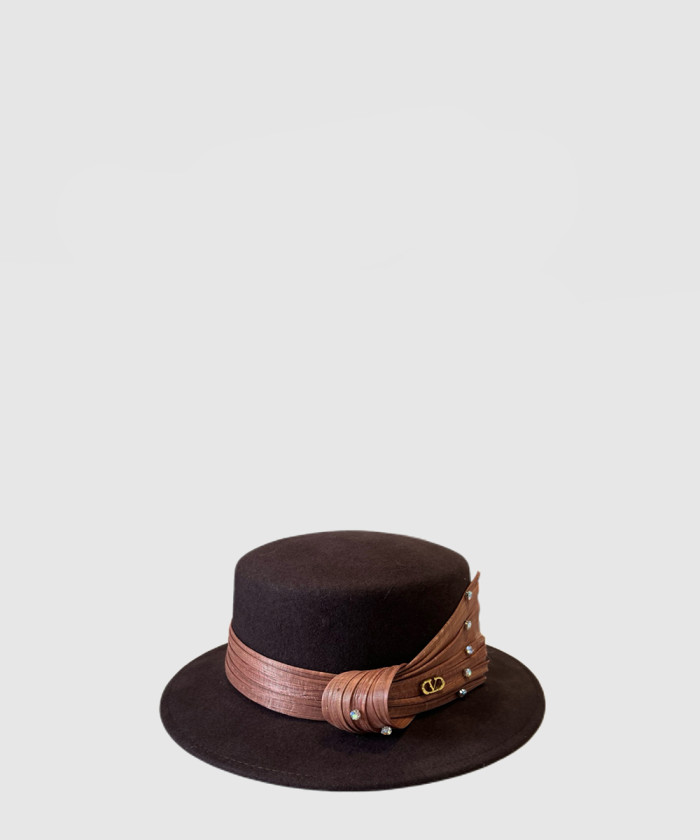 레플리카|이미테이션 valentino-발렌티노평면-고리-펠트-모자-1
