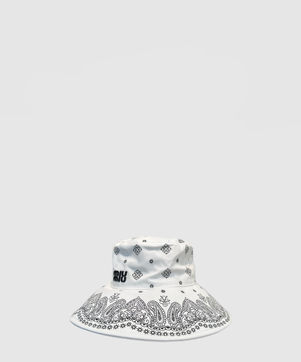 [MIUMIU-미우미우]반다나 프린트 버킷 햇 5HC121