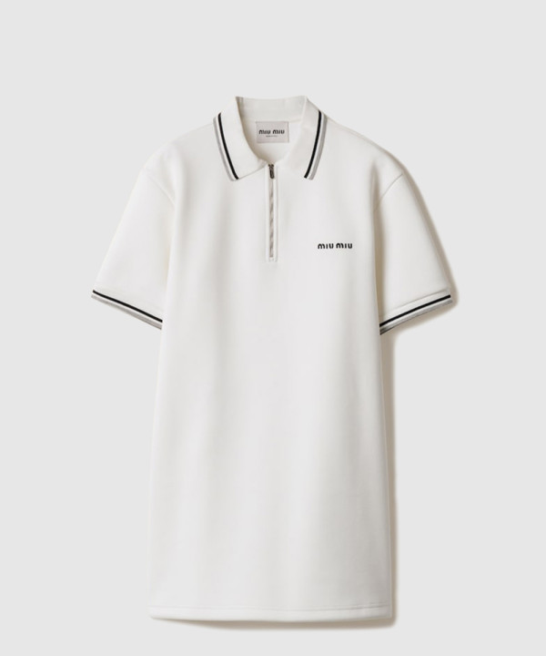 [MIUMIU-미우미우]본디드 피케 및 테크니컬 저지 드레스 MF5909