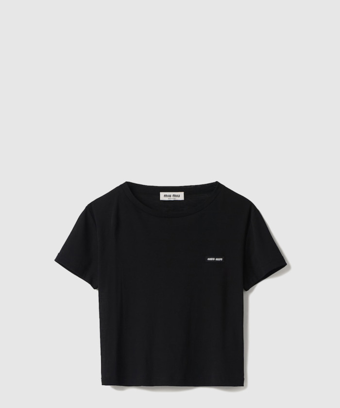 레플리카|이미테이션 miumiu-미우미우립-조직-저지-티셔츠-mjn466