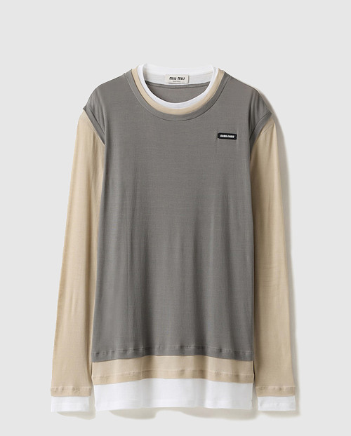 [MIUMIU-미우미우]골지 저지 드레스 MJA906