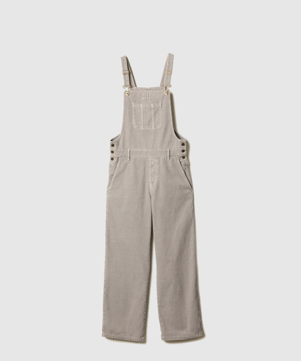 [MIUMIU-미우미우]워시드 벨벳 코듀로이 점프수트 MAT100