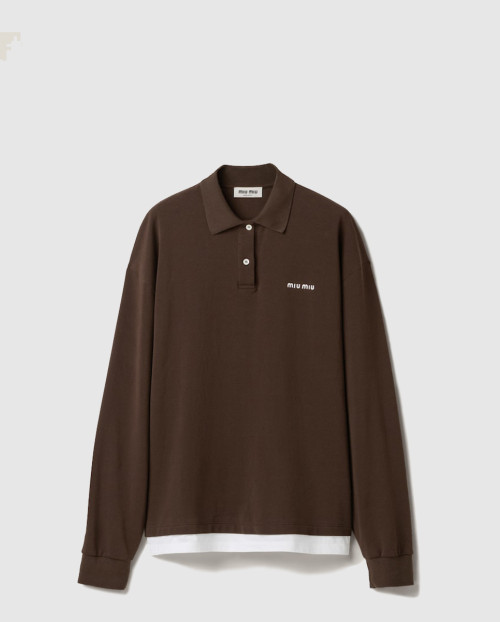 [MIUMIU-미우미우]피케 및 저지 폴로 셔츠 MJL069