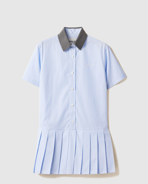 [MIUMIU-미우미우]플리츠 스트라이프 드레스 MF5399