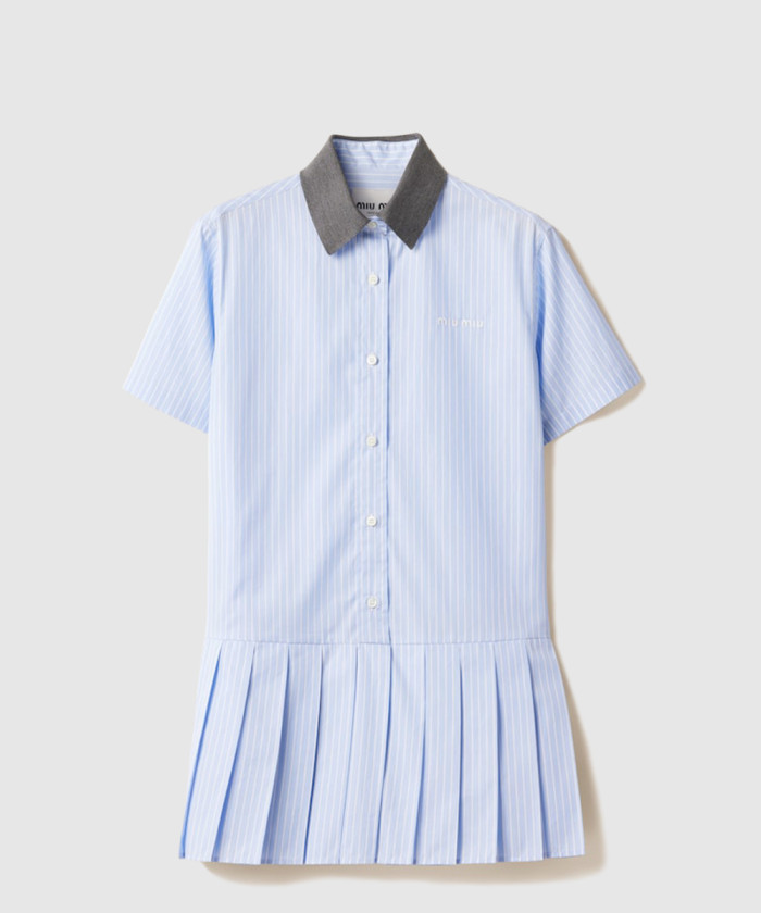 레플리카|이미테이션 miumiu-미우미우플리츠-스트라이프-드레스-mf5399