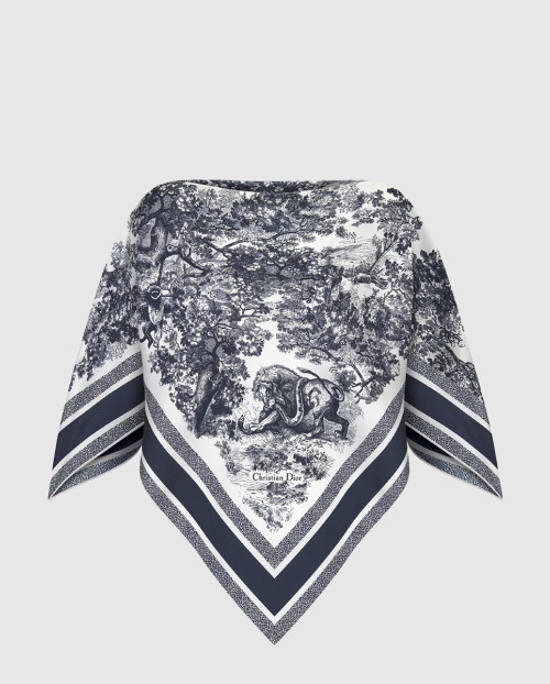 [DIOR-디올]Toile de Jouy Sauvage Dior 실크 탑 44JOU