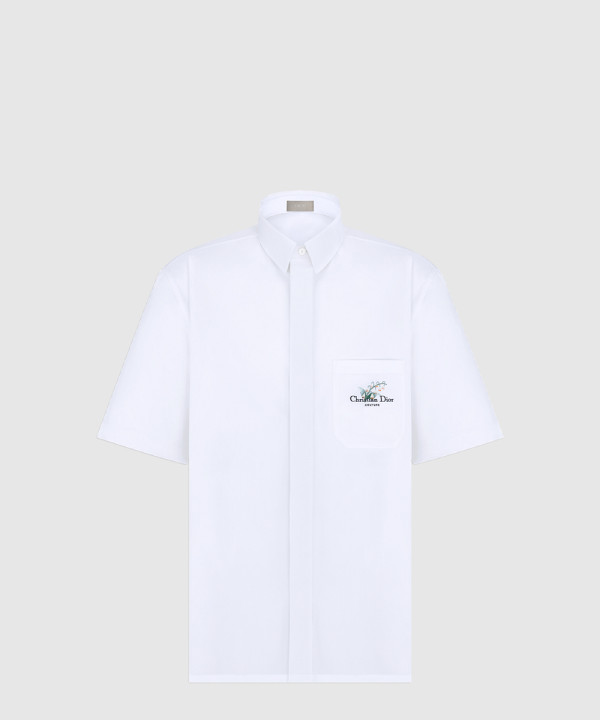 [DIOR-디올]Christian Dior Couture 은방울꽃 자수 반소매 셔츠 493C5