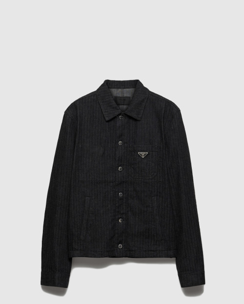 [PRADA-프라다]셰브론 데님 블루종 재킷 GEB254