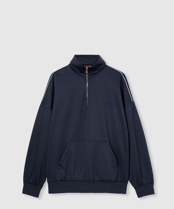 [GUCCI-구찌]엠보싱 로고가 있는 테크니컬 저지 스웨트셔츠 833488