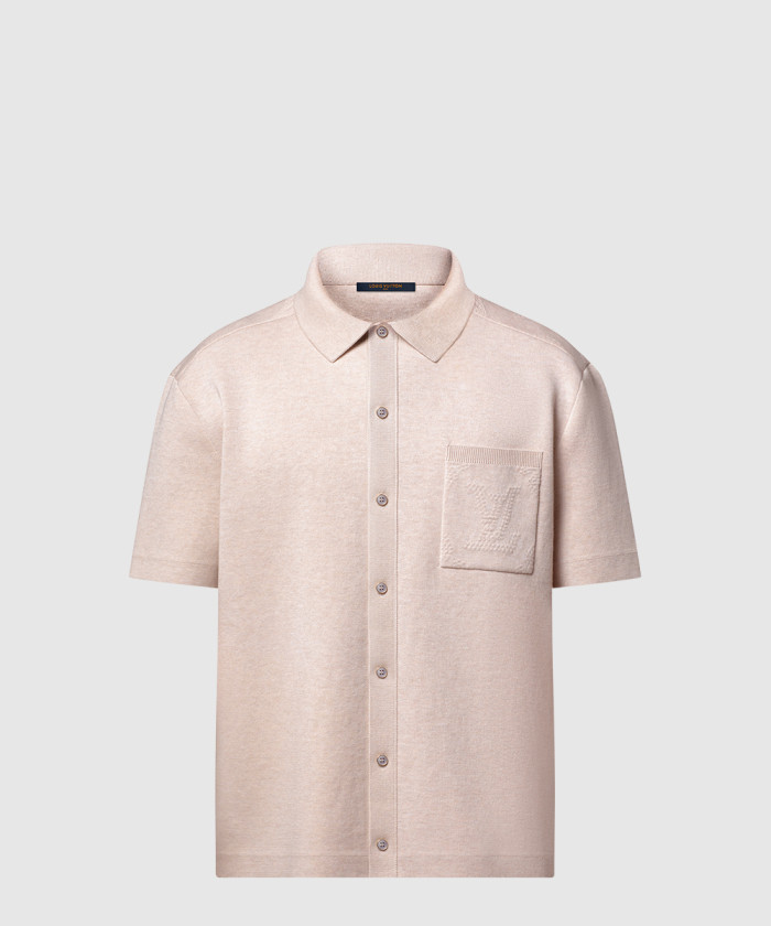 레플리카|이미테이션 louis-vuitton-루이비통모노그램-엠보스드-쇼트-슬리브드-니트-셔츠-1ahc98