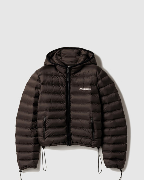 [MIUMIU-미우미우]라이트 퐁제 다운 후드 재킷 ML1346