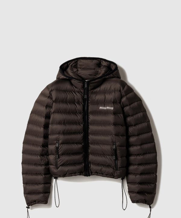 [MIUMIU-미우미우]라이트 퐁제 다운 후드 재킷 ML1346