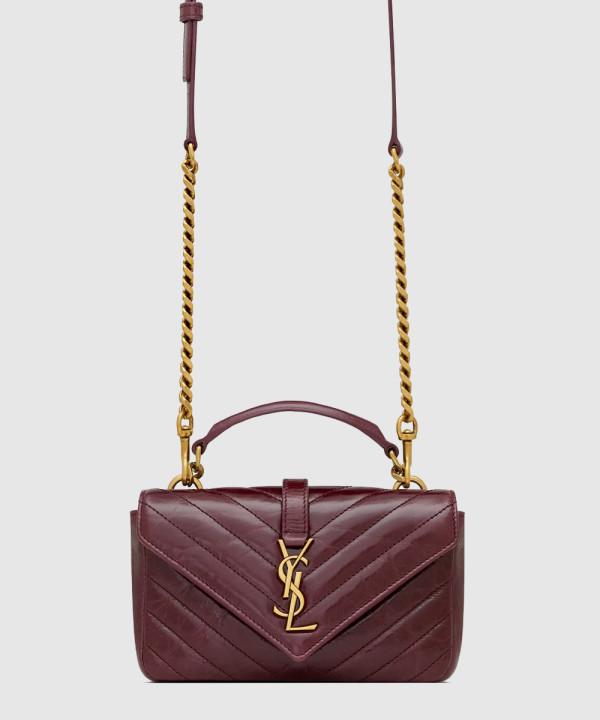 [SAINT LAURENT-생로랑]유광 가죽 소재의 COLLEGE 미니 779430