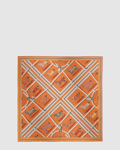 [HERMES-에르메스]Couvertures et Tenues de Jour Bandana 더블 페이스 스카프 90