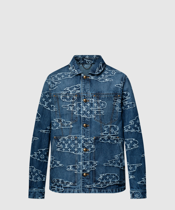 [LOUIS VUITTON-루이비통]모노그램 데님 워크웨어 블루종 1AILN7