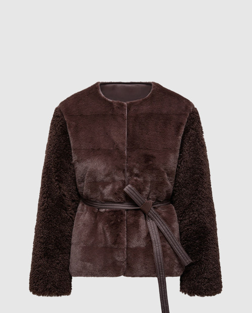 [MONCLER-몽클레어]Jouillat 합성 소재 & 테디 쇼트 다운 재킷