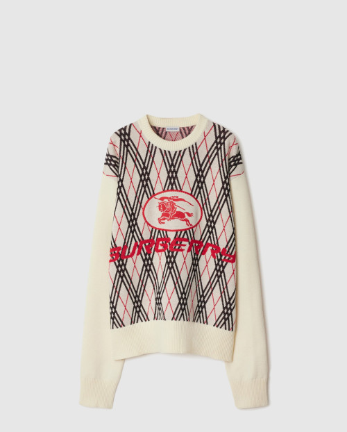 [BURBERRY-버버리]아가일 체크 울 블렌드 스웨터 81105541