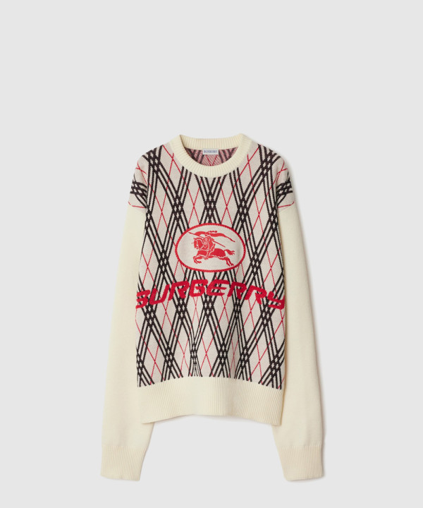 [BURBERRY-버버리]아가일 체크 울 블렌드 스웨터 81105541