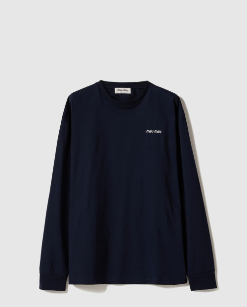 [MIUMIU-미우미우]긴소매 저지 티셔츠 MJL087