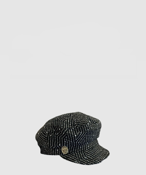 [CHANEL-샤넬]체크 트위드 모자 AA8796