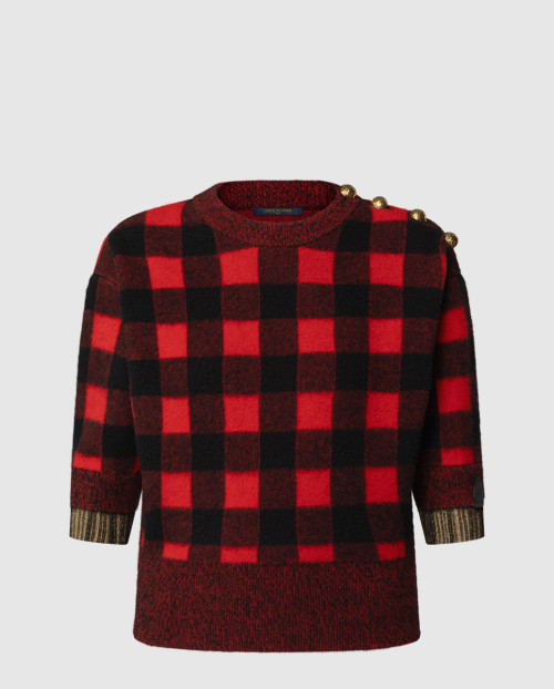 [LOUIS VUITTON-루이비통]그래픽 체크 니트 톱 1AIRDB