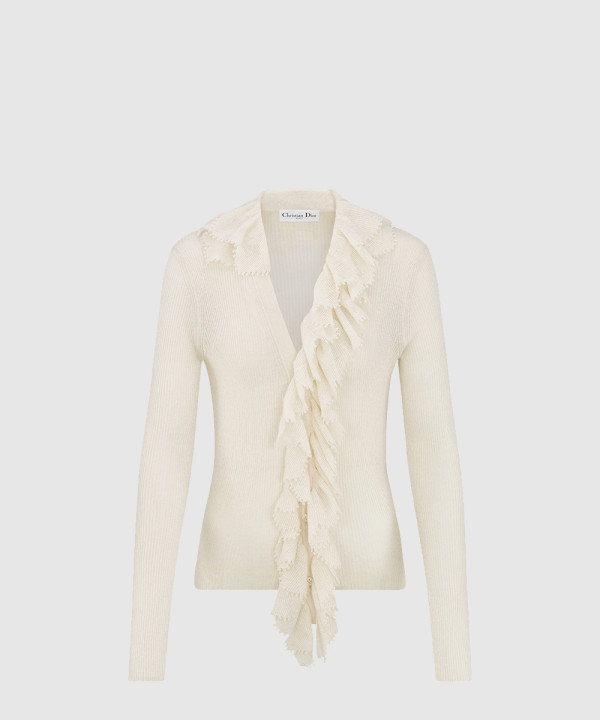 [DIOR-디올]가디건 & 탈착식 루싱 칼라 554G1