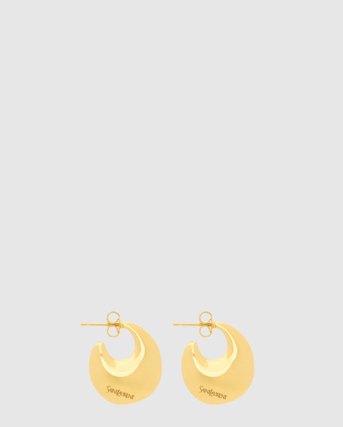 [SAINT LAURENT-생로랑]메탈 티어드롭 후프 이어링 833828