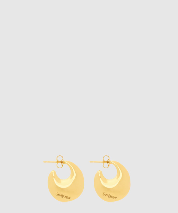 [SAINT LAURENT-생로랑]메탈 티어드롭 후프 이어링 833828
