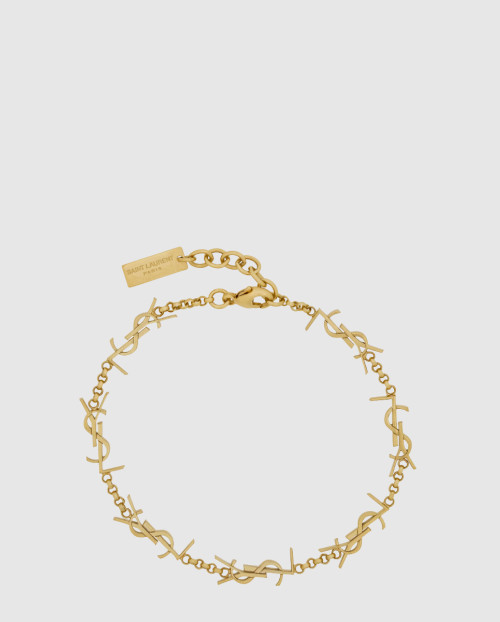 [SAINT LAURENT-생로랑]메탈 소재의 CASSANDRE 멀티 참 브레이슬릿 757664