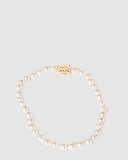 [MIUMIU-미우미우]펄 메탈 목걸이 5IC167