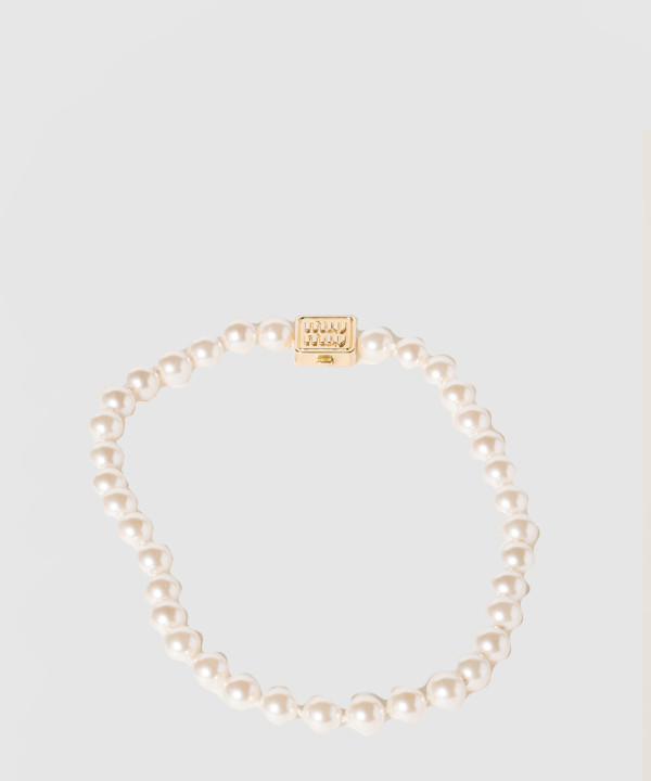 [MIUMIU-미우미우]펄 메탈 목걸이 5IC167