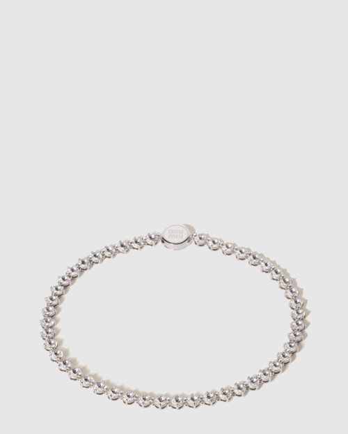 [MIUMIU-미우미우]크리스털 장식 메탈 목걸이 5IC173