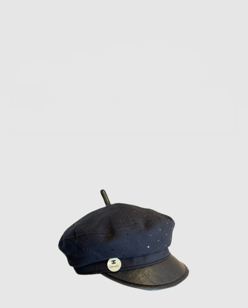 [CHANEL-샤넬]로고 팔각 모자 AA7874