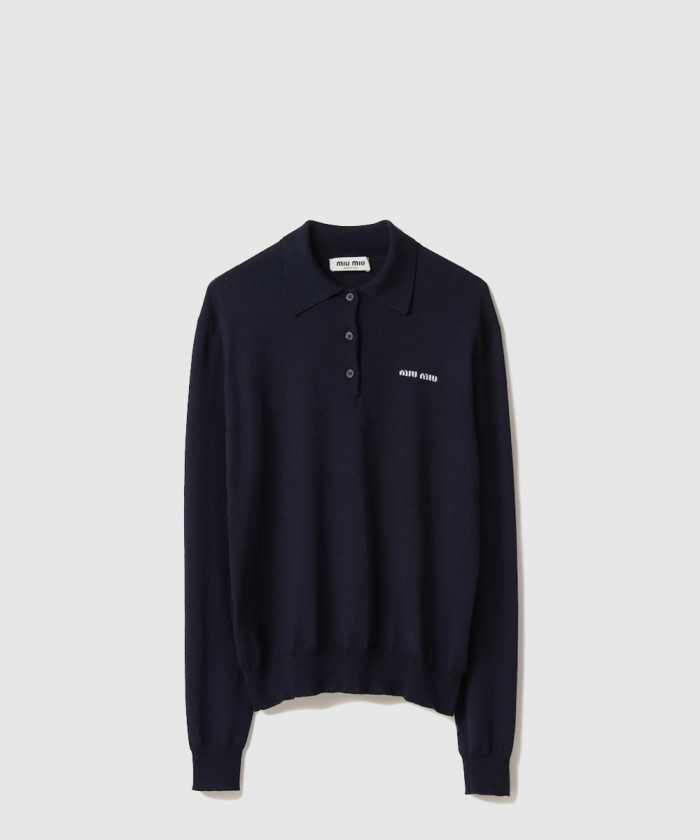 레플리카|이미테이션 miumiu-미우미우울-니트-폴로-셔츠-mml934