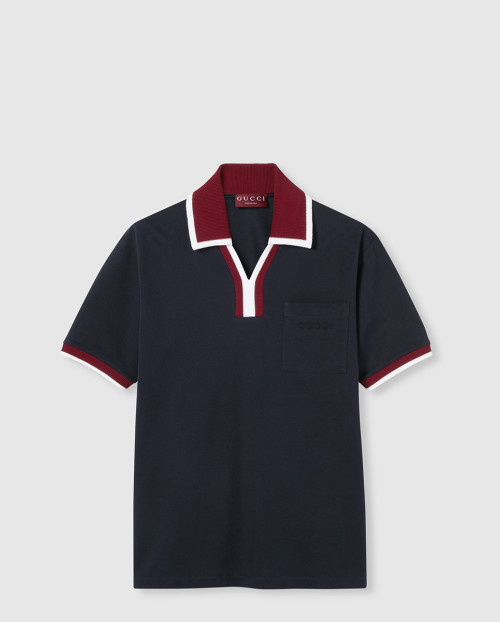 [GUCCI-구찌]피케 코튼 라펠 티셔츠 829434