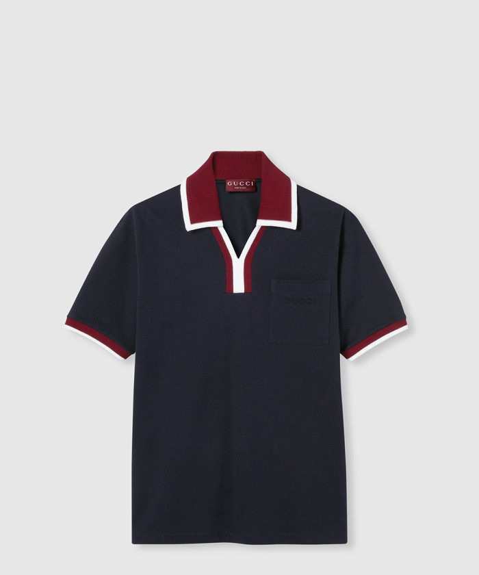 레플리카|이미테이션 gucci-구찌피케-코튼-라펠-티셔츠-829434