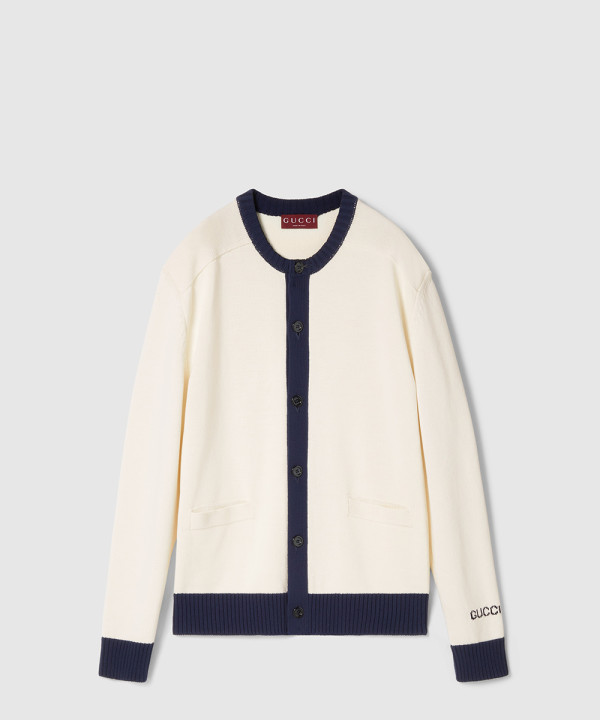 [GUCCI-구찌]인타르시아가 있는 코튼 니트 가디건 814520