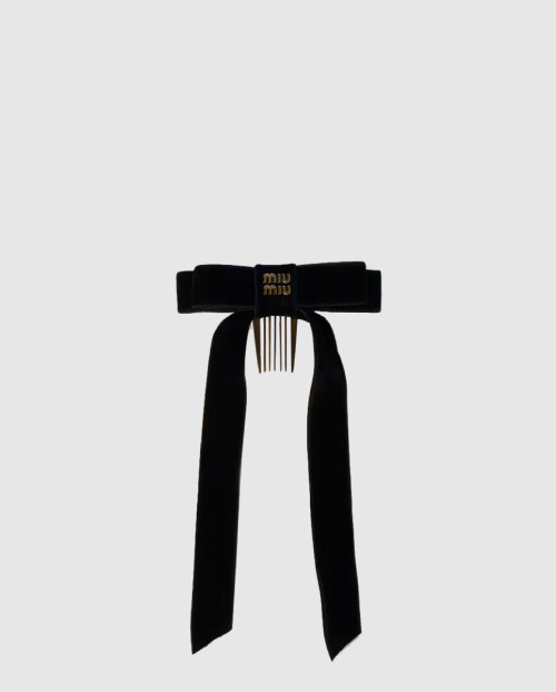 [MIUMIU-미우미우]벨벳 헤어 클립 5IF207