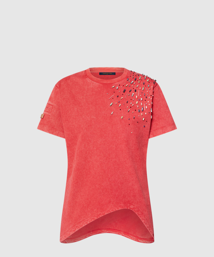 레플리카|이미테이션 louis-vuitton-루이비통비즈-악센트-커브-밑단-티셔츠-1airaz