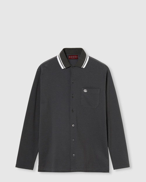 [GUCCI-구찌]자수 펄 코튼 폴로 셔츠 ‎815513