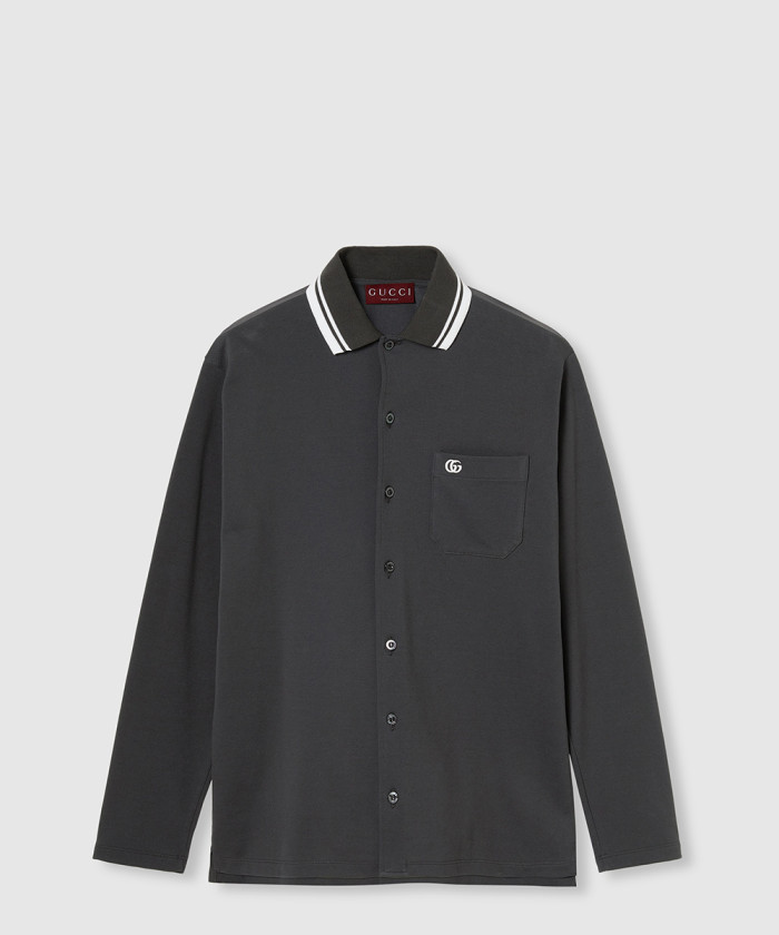 레플리카|이미테이션 gucci-구찌자수-펄-코튼-폴로-셔츠-815513