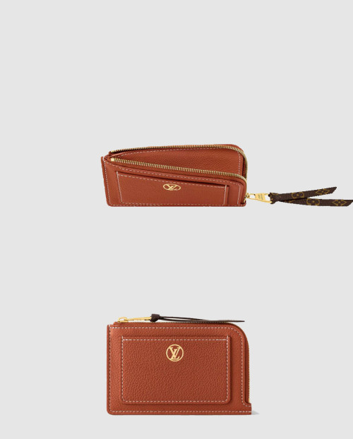 [LOUIS VUITTON-루이비통]지퍼 카드홀더 여성 카드지갑 꼬냑 M14551