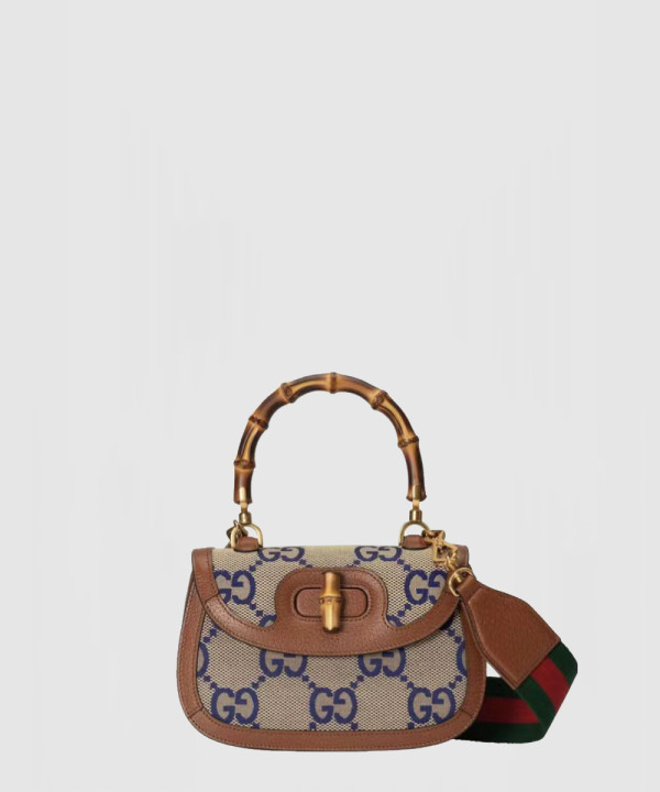 [GUCCI-구찌]뱀부 1947 GG 스몰 탑 숄더백 675797