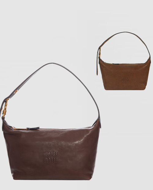 [MIUMIU-미우미우]스무스 그레인 피니쉬 레더 크로쉐 파우치 5NE841