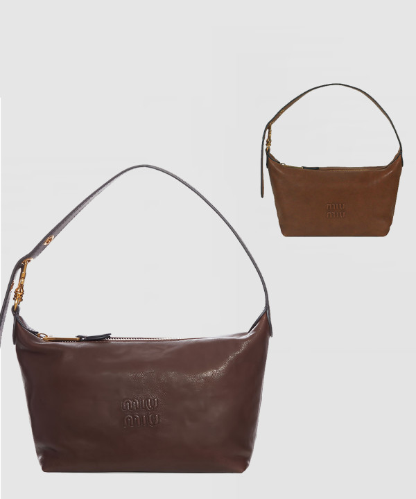 [MIUMIU-미우미우]스무스 그레인 피니쉬 레더 크로쉐 파우치 5NE841