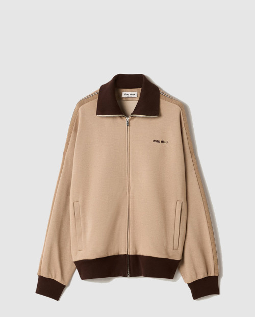 [MIUMIU-미우미우]저지 지퍼 스웨트셔츠 MJL980