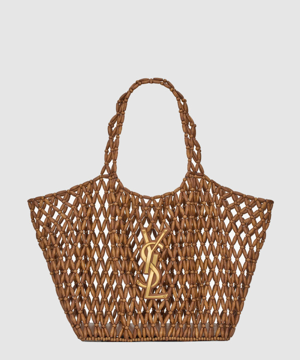 [SAINT LAURENT-생로랑]우드 비즈 소재 ICARE 미디엄 백 862071