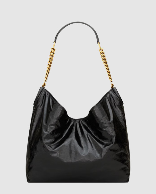 [SAINT LAURENT-생로랑]샤이니 레더 소재 HORTENS 스몰 호보 871222