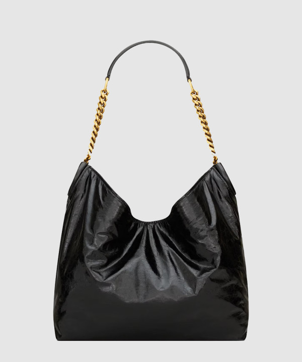 [SAINT LAURENT-생로랑]샤이니 레더 소재 HORTENS 스몰 호보 871222